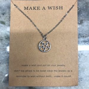 Cute Silver Pentagram Necklace